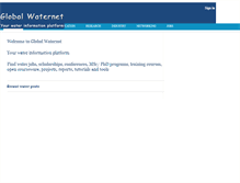 Tablet Screenshot of globalwaternet.com